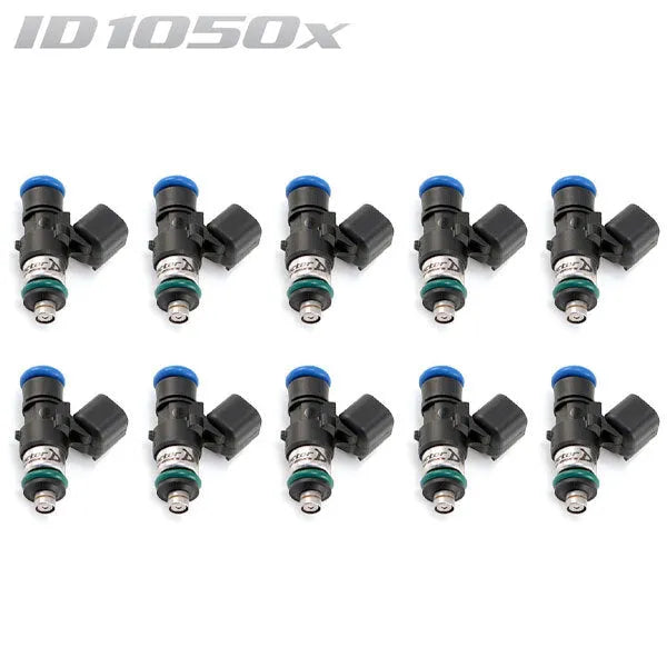 ID1050-XDS Injectors Set of 10, 34mm Length, 14mm Grey Adaptor Top, 14mm Lower O-ring - Set of 10, 34 mm / 14 mm O-Rings - 1050.34.14.14.10
