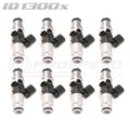 ID1300-XDS Injectors Set of 8, 60mm Length, 14mm Grey Adaptor Top, 14mm Lower Adaptor - Mustang GT 2011+ image 1