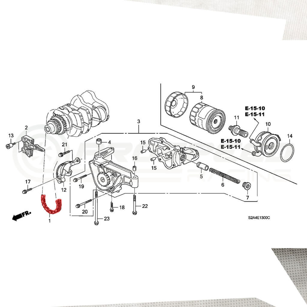Honda Genuine OEM Oil Pump Chain image 2