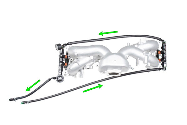 Radium Series Fuel Rail Plumbing Kit w/DMR RA Regulator image 2