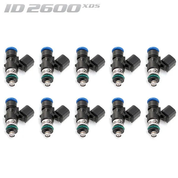 ID2600-XDS Injectors Set of 10, 34mm Length, 14mm Grey Adaptor Top, 14mm Lower O-ring - Set of 10, 34 mm / 14 mm O-Rings - 2600.34.14.14.10