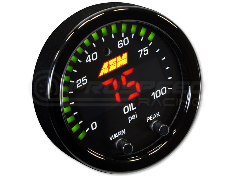 AEM X-Series Digital 100 PSI/7BAR Oil/Fuel Pressure Gauge