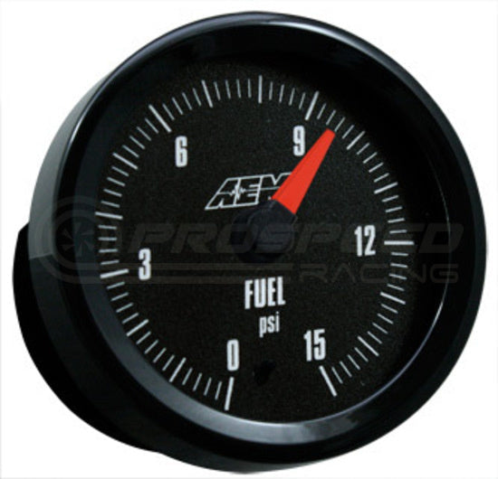 AEM 52mm Analog Fuel Pressure Gauge 0-15psi