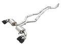AWE Tuning Resonated Touring Edition Exhaust - Quad Diamond Black Tips 3015-43158