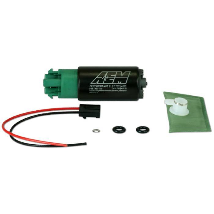 AEM 340LPH E85 High Flow In-Tank Fuel Pump (65mm, Hooks, Offset Inlet) 50-1215 image 2