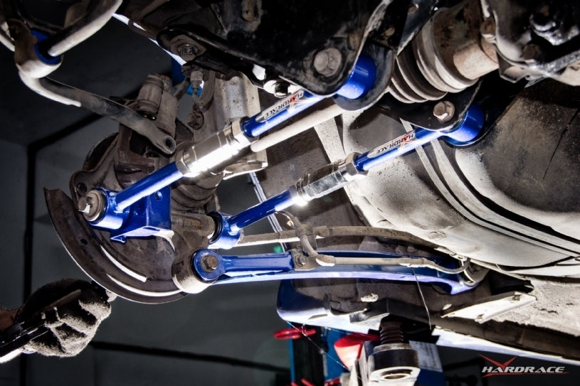 Hardrace Hardened Rubber Rear Adjustable Arm Set Black - Subaru WRX/STI 92-07/FXT SF, SG image 3