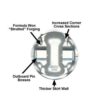 Manley Platinum Turbo Tuff Pistons Set 79mm Stroke image 2