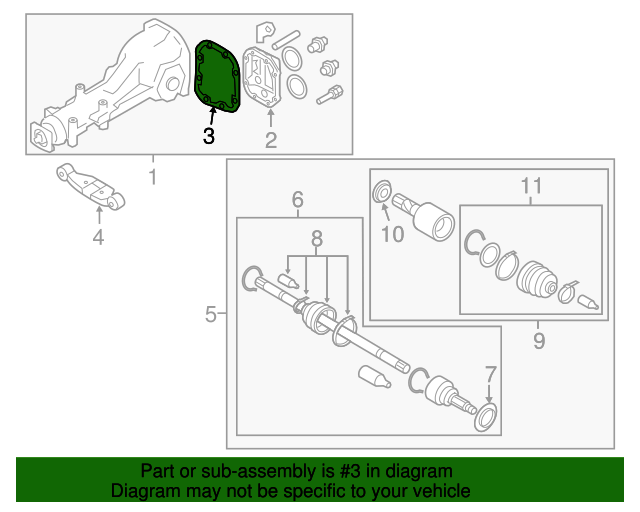 Subaru Genuine R180 Differential Carrier Gasket image 3
