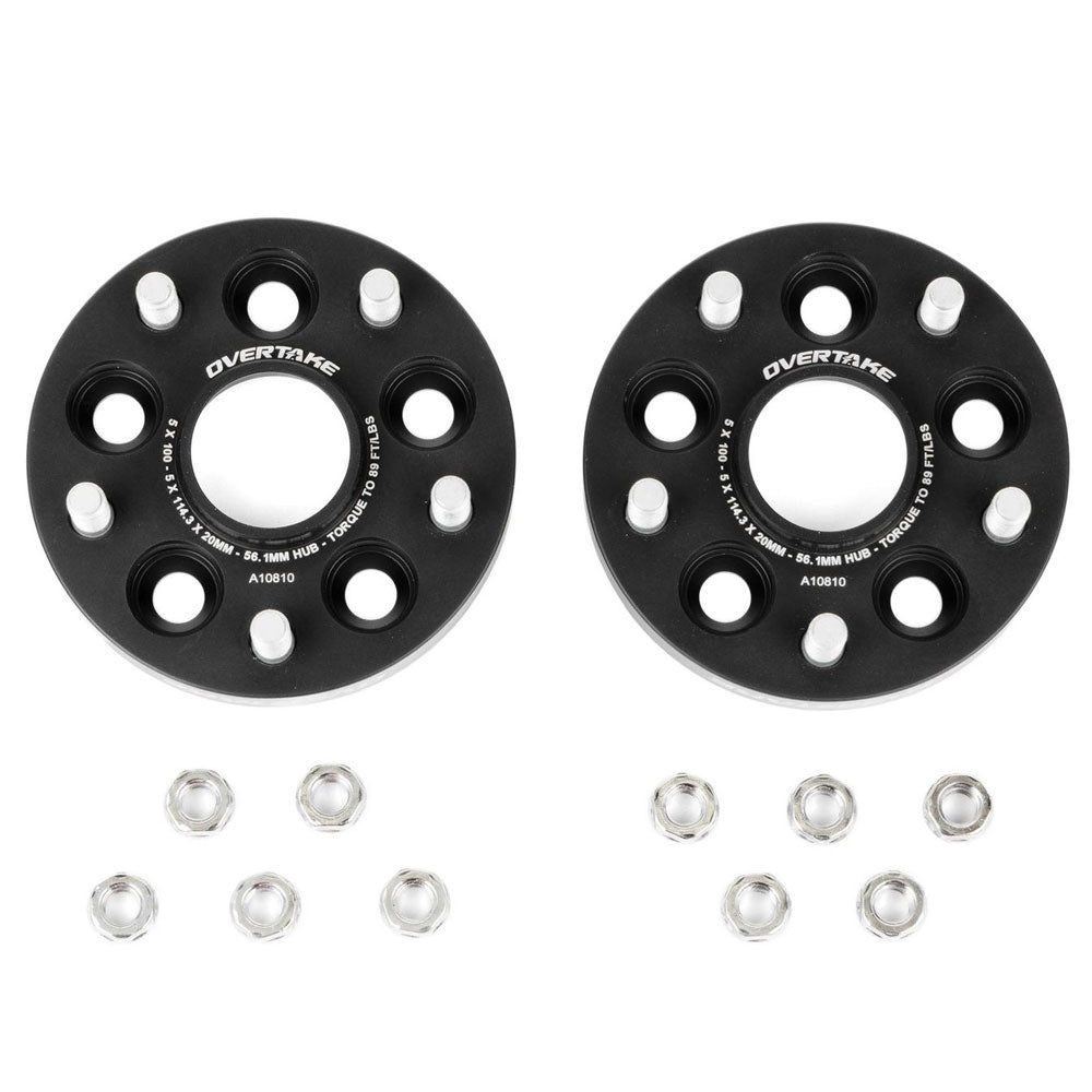 Overtake Bolt On Conversion Adaptor Wheel Spacers Pair 20mm 5x100 to 5x114.3 image 1