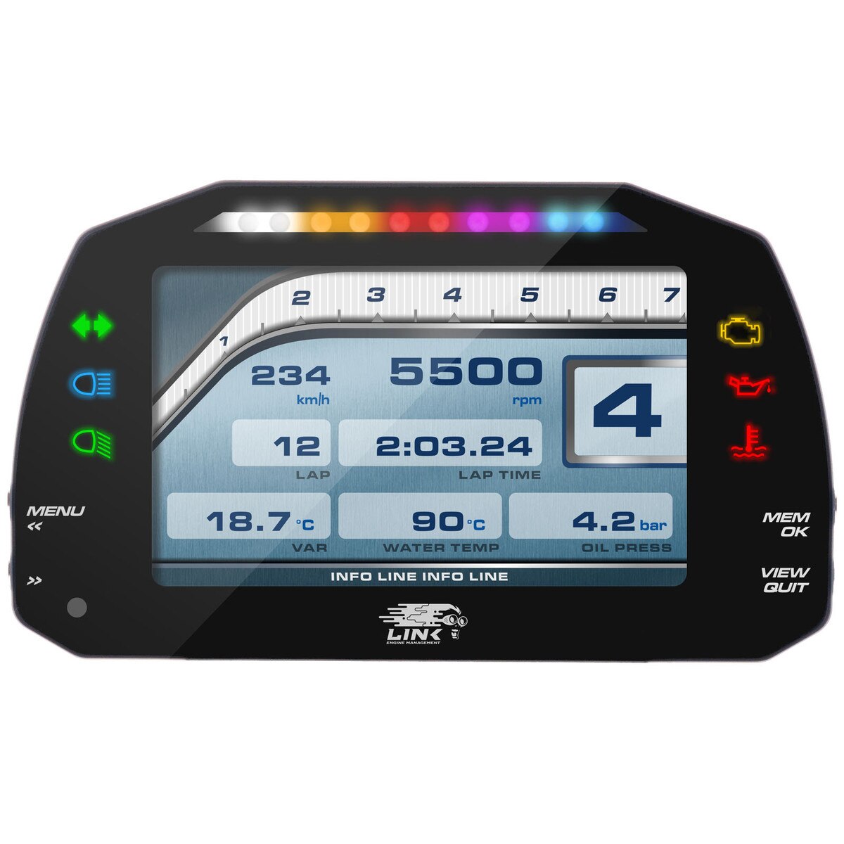 Link MXS Strada 5" Digital Display Dash - Street Version image 1