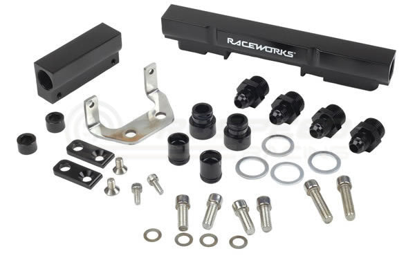 Raceworks Billet Fuel Rails Black
