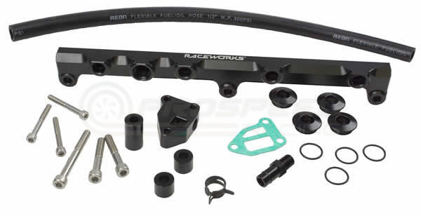 Raceworks Billet Fuel Rail Black image 1