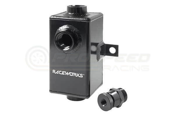 Raceworks Aluminium Catch Can With Drain Tap Black - 0.5L