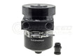 Raceworks Internal Breather Aluminium Catch Can Straight-Ports With Drain Tap Black - 1L