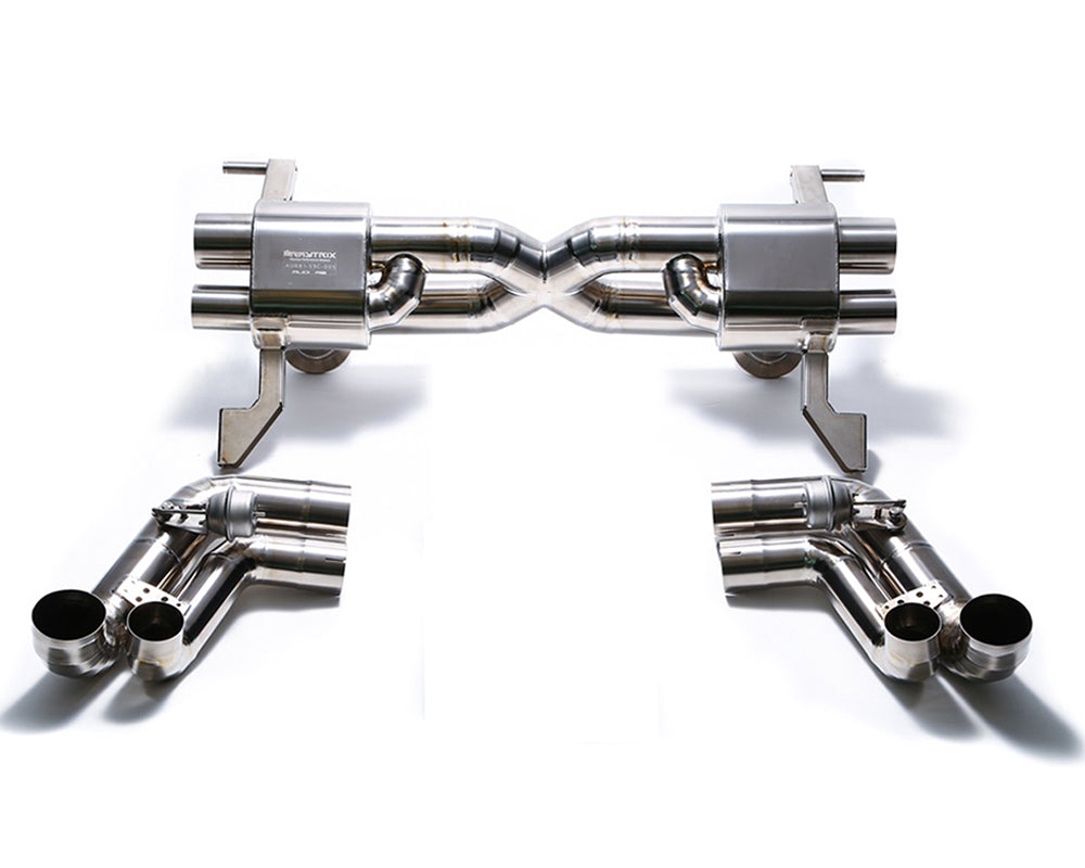 Armytrix Valvetronic Stainless Steel Cat Back Exhaust System - Audi R8, Select Stainless Steel / Titanium - AUR81S-C