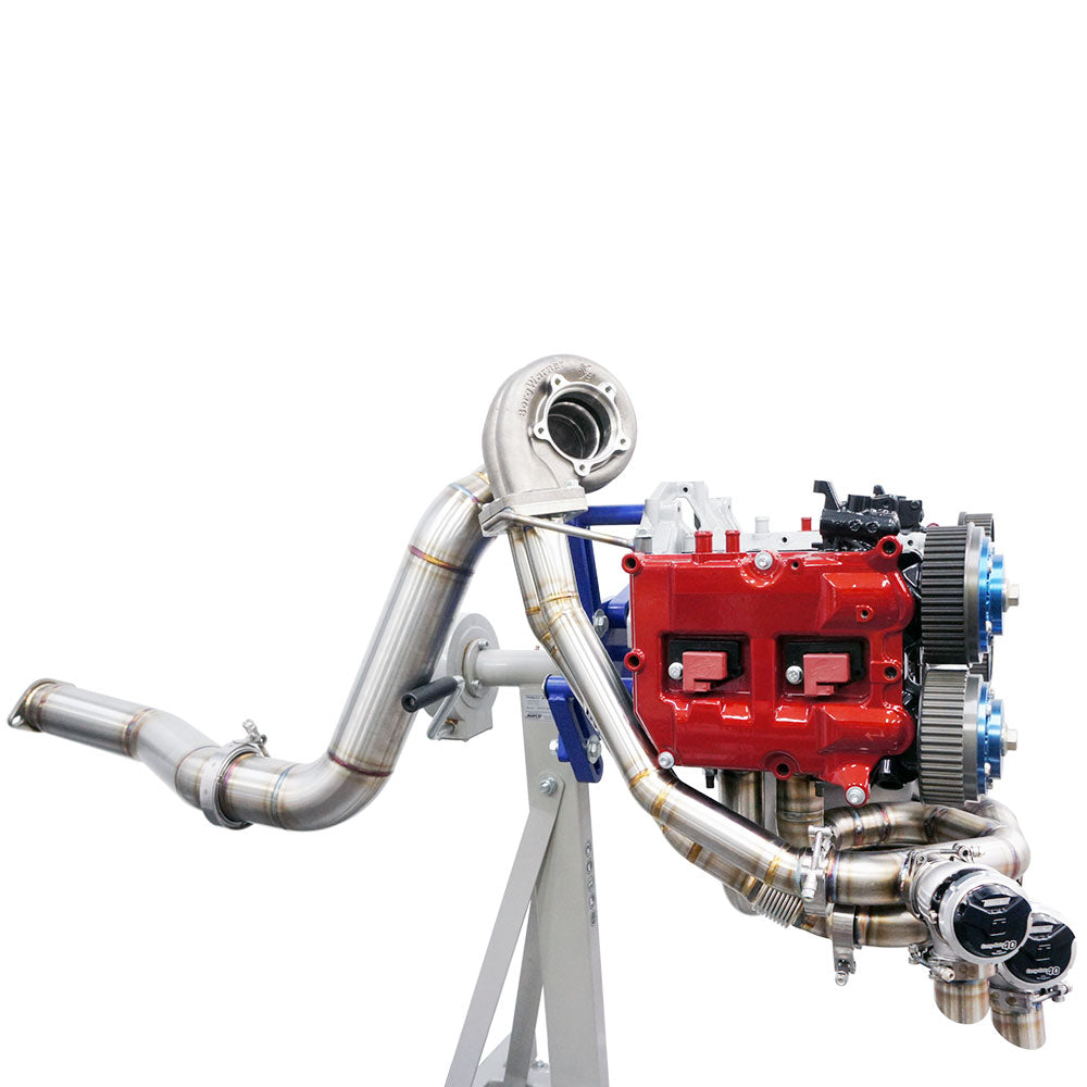 BNM Performance Fab Twin Scroll Rotated Twist Mount Turbo Kit w/3.5" Down-Pipe image 3
