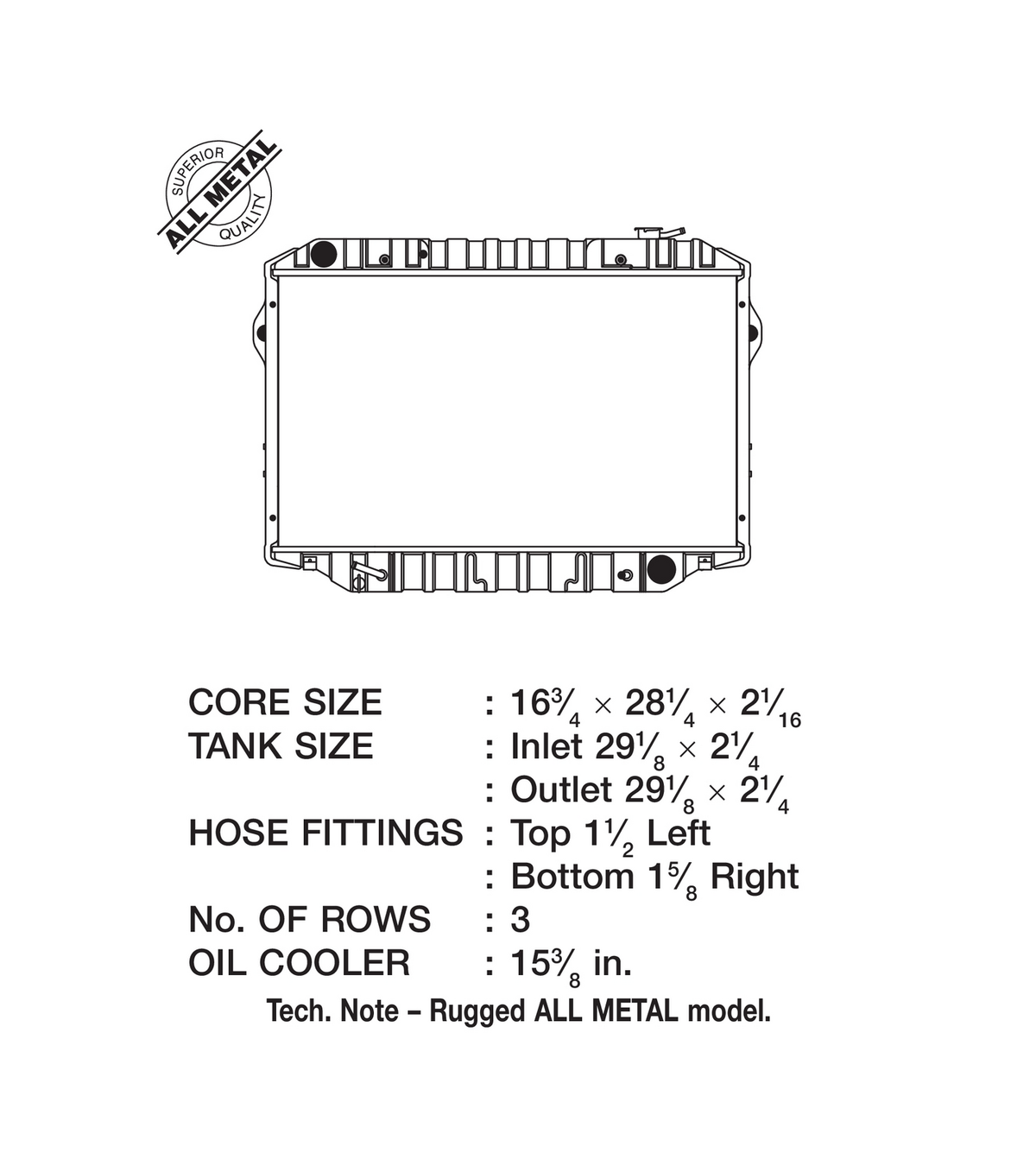 CSF Racing 3-Row Copper Core Radiator image 2