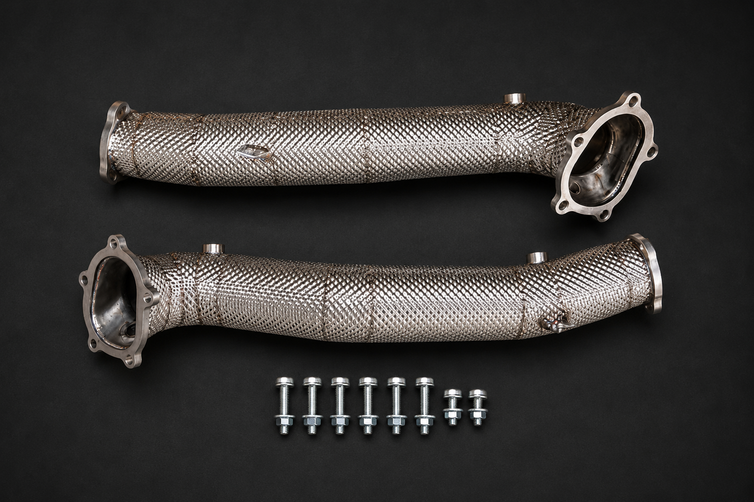 VCTR Performance Audi S6/RS6 4G C7 / RS7 Catless Heat Shield Downpipes — 3 Inch