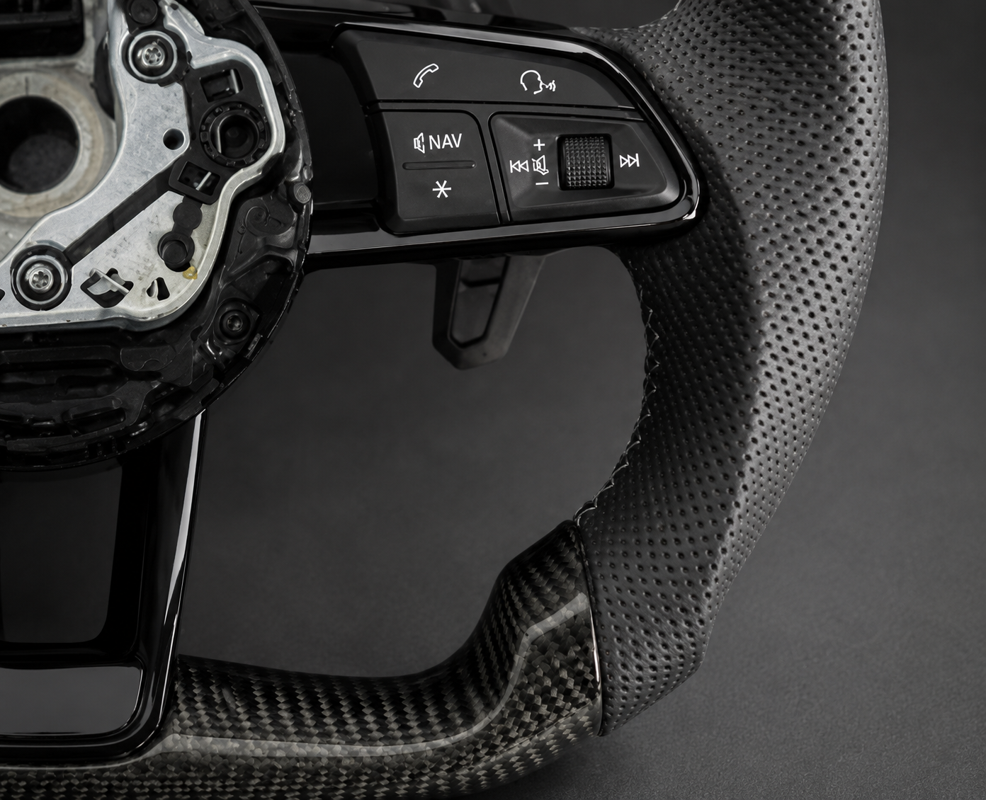 VCTR Performance Audi Carbon Fibre Leather Steering Wheel