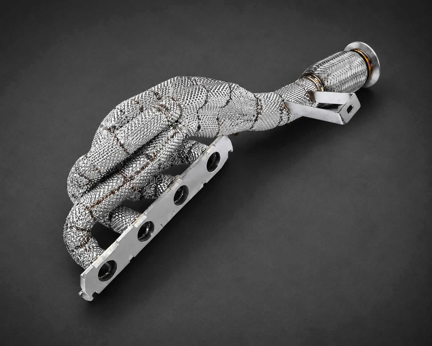 VCTR Performance Audi R8 V8 4.2 Catless Exhaust Manifold — Heat Wrapped