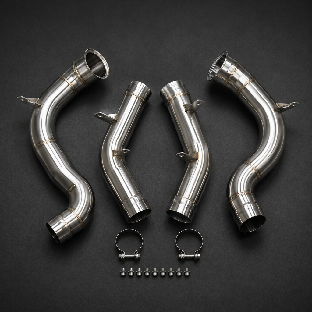 VCTR Performance Mercedes-AMG E63 W213 Downpipe Kit — Mirror Polished