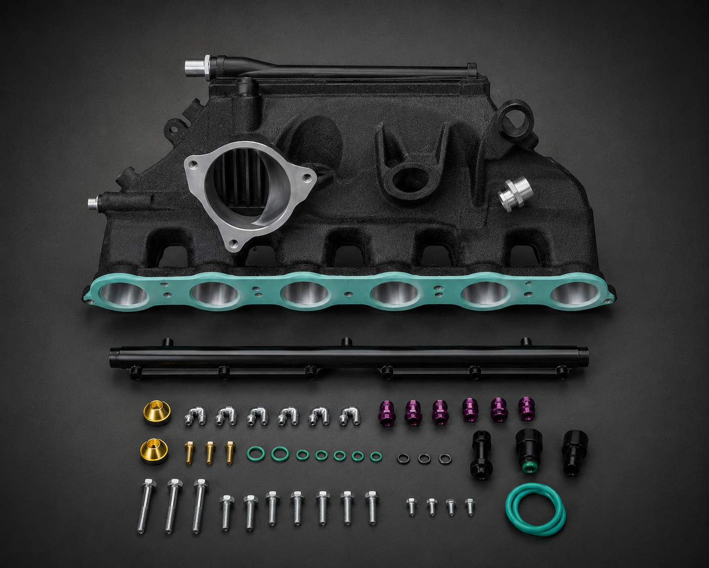 VCTR Performance BMW M2/M3/M4 G8X S58 Billet Intake Manifold (Integrated Cooler) — Black