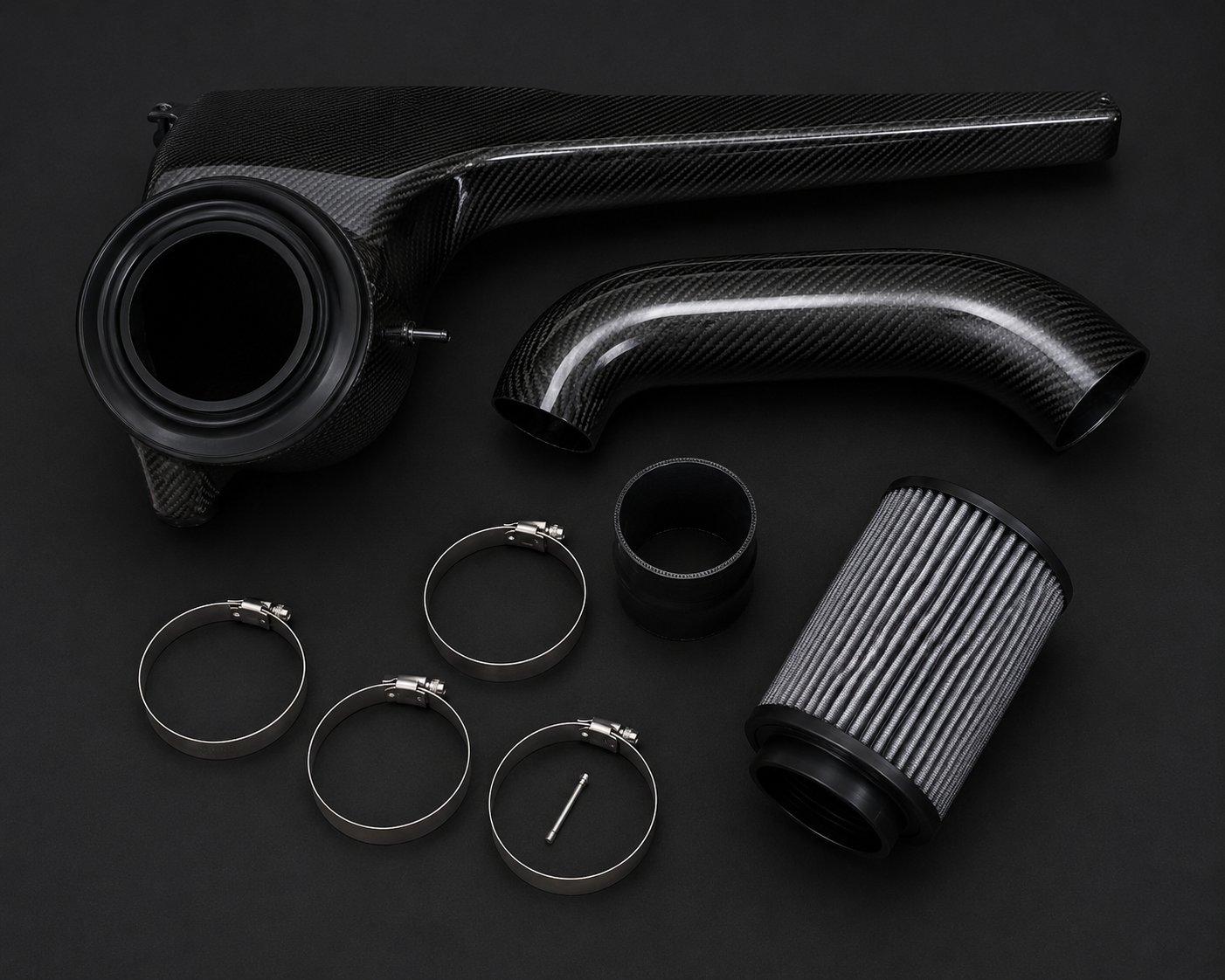 VCTR Performance VW Golf GTI MK8 Carbon Fibre Intake System — Gloss
