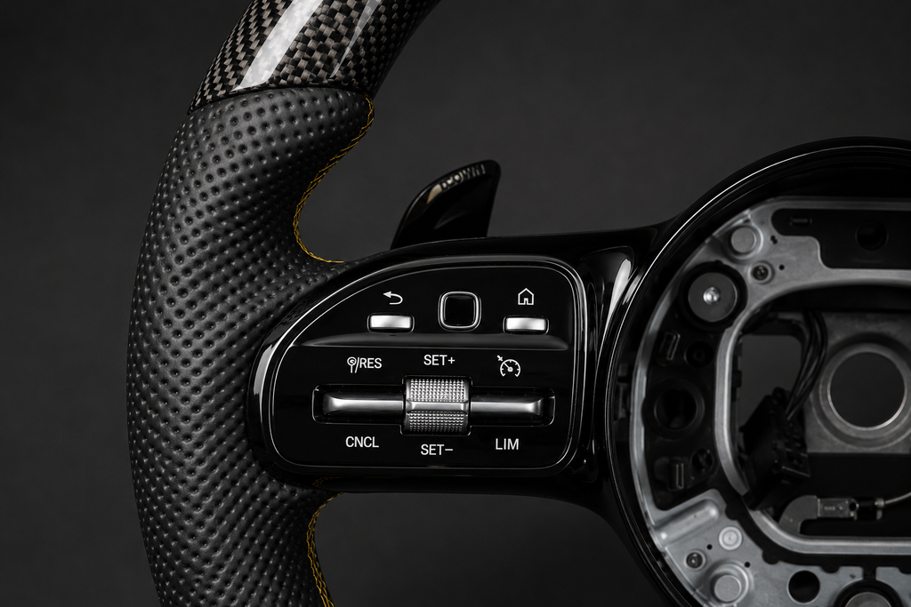 VCTR Performance Mercedes-Benz AMG Carbon Fibre Leather Steering Wheel