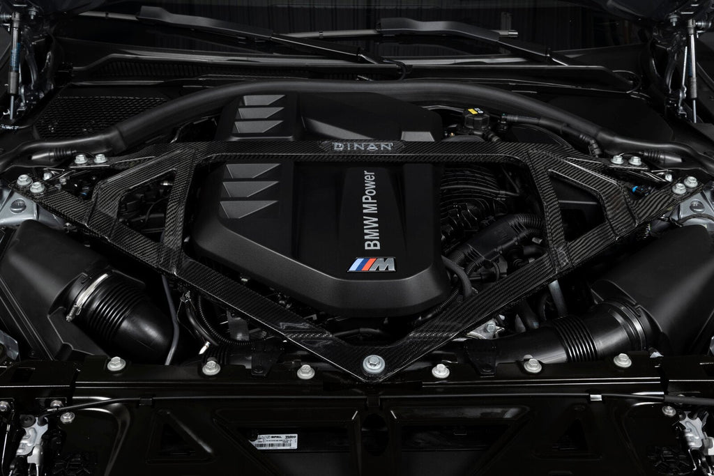 Dinan Gloss Carbon Fibre Front Strut Tower Brace — BMW M2 G87 / M3 G80 / M4 G82/G83 D180-0015