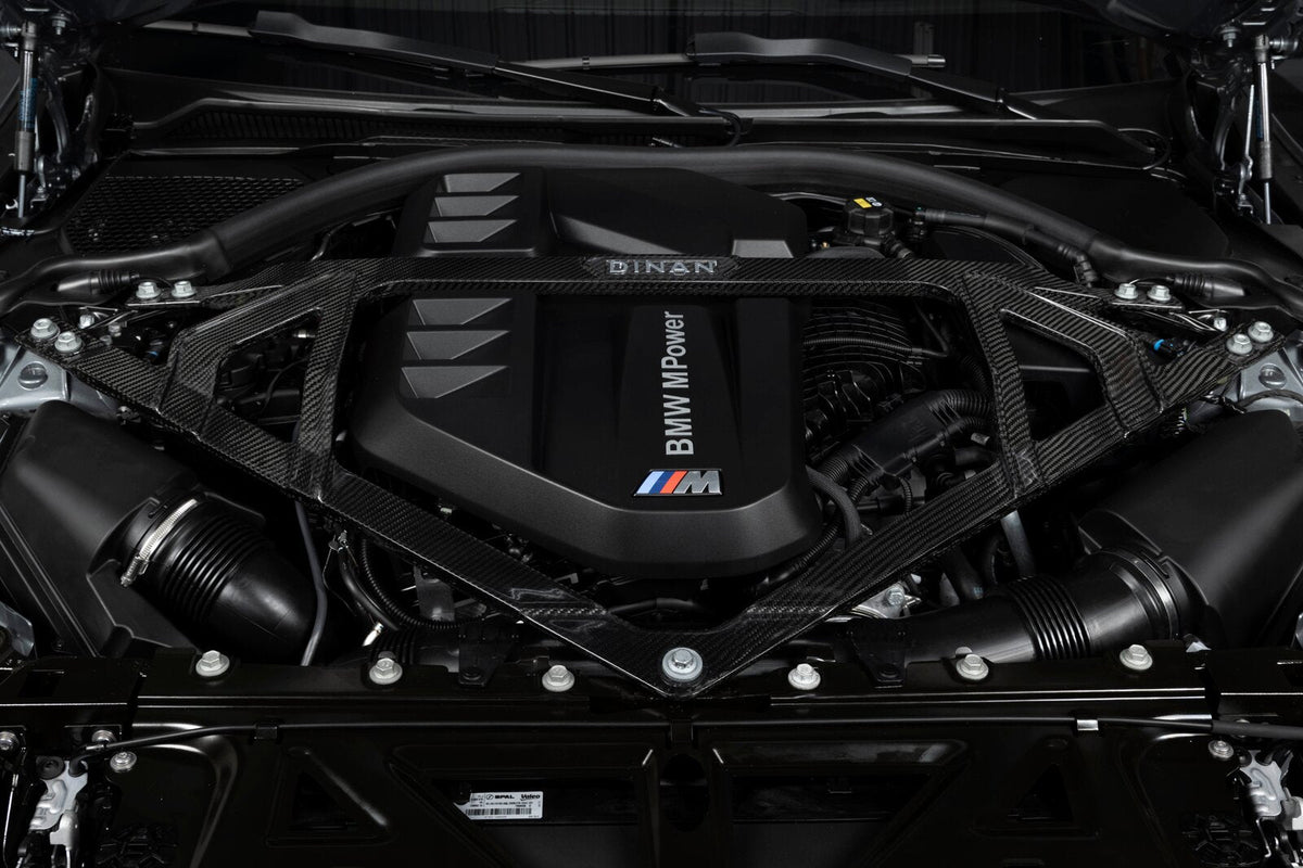 Dinan Gloss Carbon Fibre Front Strut Tower Brace — BMW M2 G87 / M3 G80 / M4 G82/G83 D180-0015