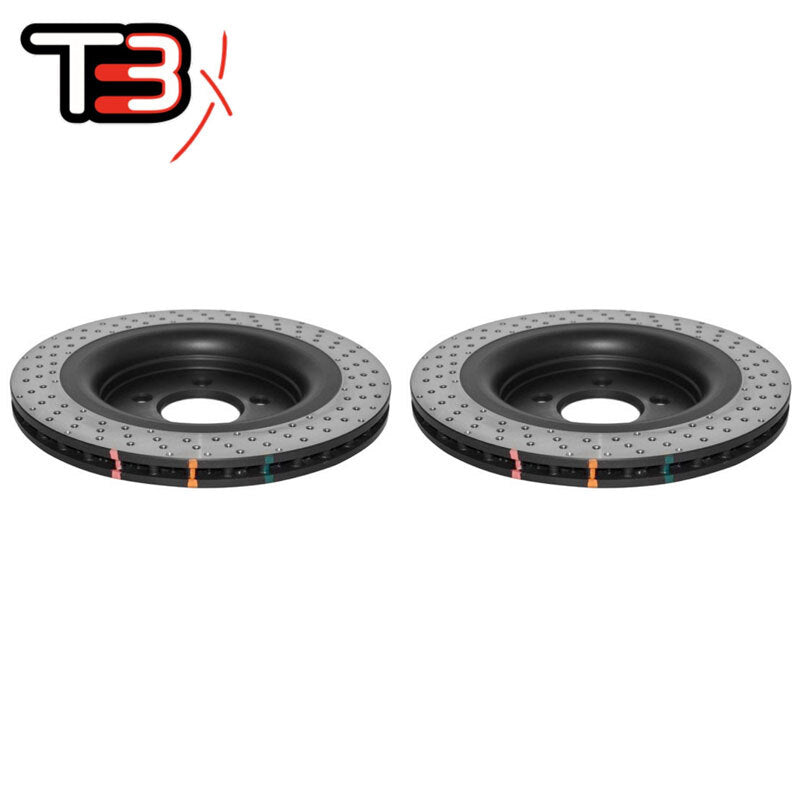 DBA T3 4000XD Drilled/Dimpled Rotors PAIR image 2