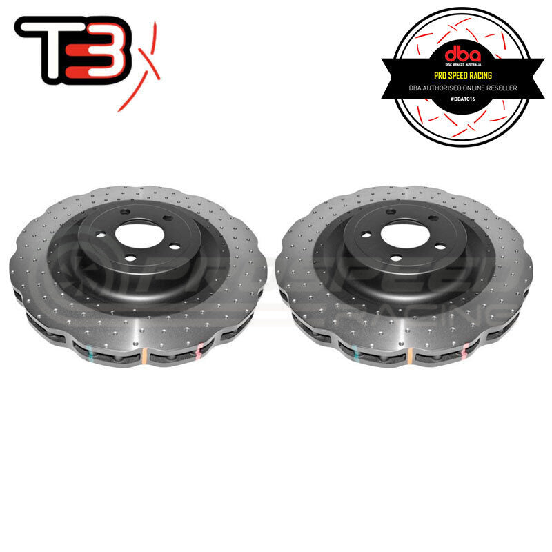 DBA T3 4000XD Wave Drilled/Dimpled Rotors PAIR image 1