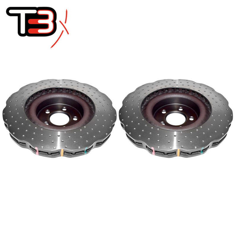 DBA T3 4000XD Wave Drilled/Dimpled Rotors PAIR image 2