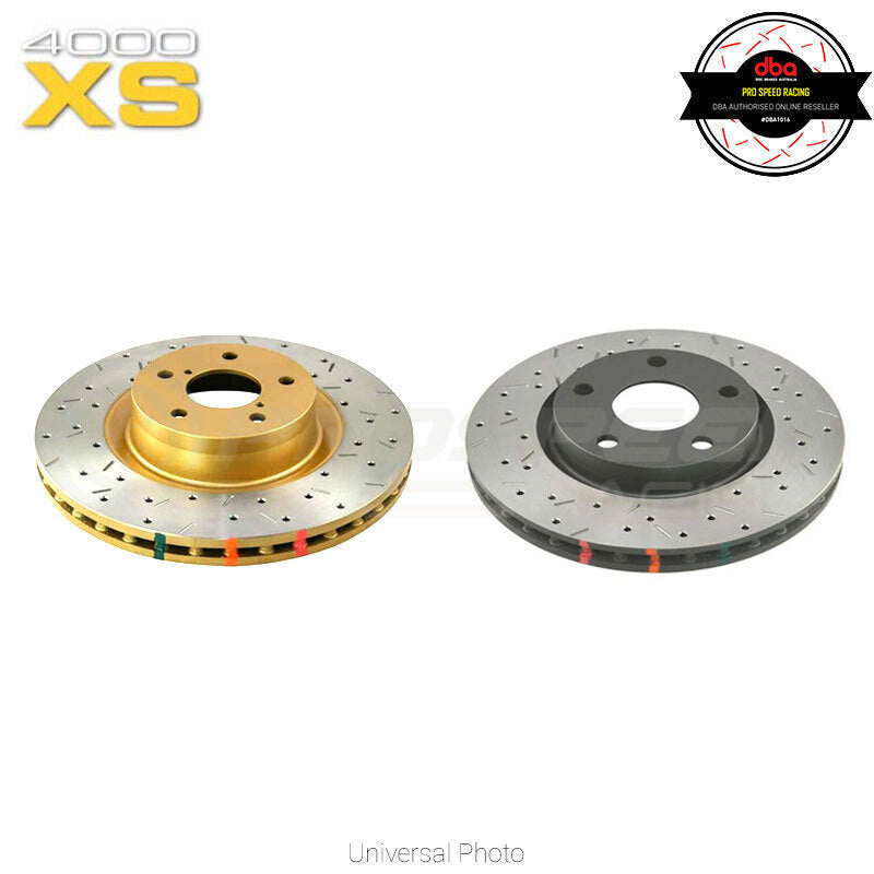 DBA 4000XS Drilled/Slotted Gold Rotors PAIR image 1