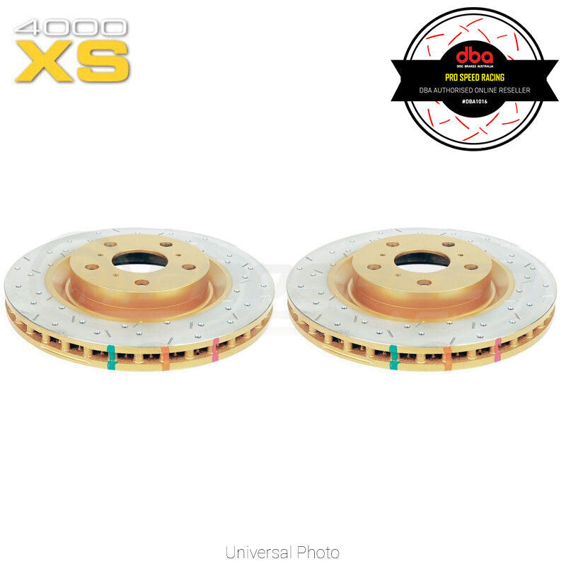 DBA HD 4000XS Slotted/Cross Drilled Rotors PAIR image 1