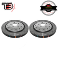 DBA T3 5000 Silver 2-Piece Slotted Rotors PAIR image 1