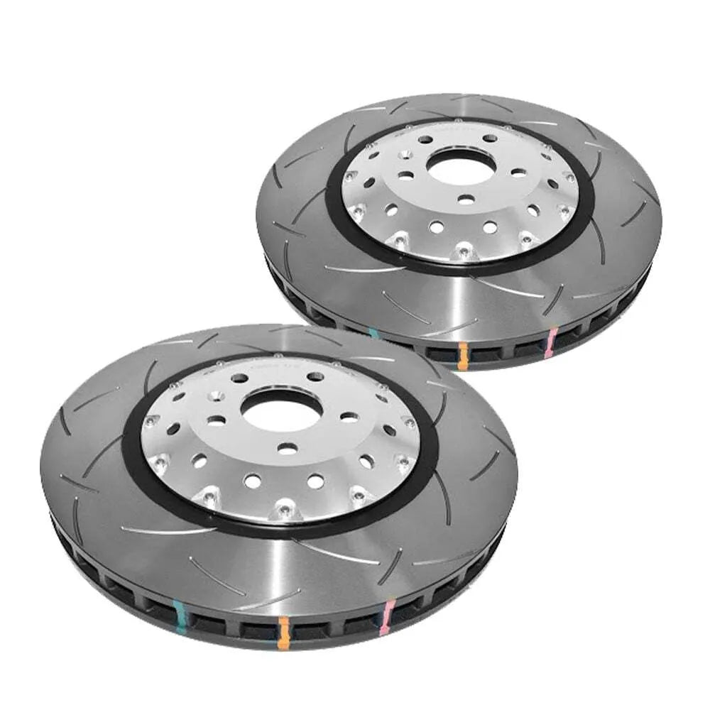 DBA T3 5000 Silver 2-Piece Slotted Rotors PAIR - Two-Piece Rotor Pair - DBA53002SLVS
