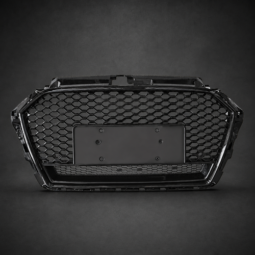 VCTR Performance Audi A3/S3 8V.5 RS3-Style Honeycomb Front Grille — Gloss Black