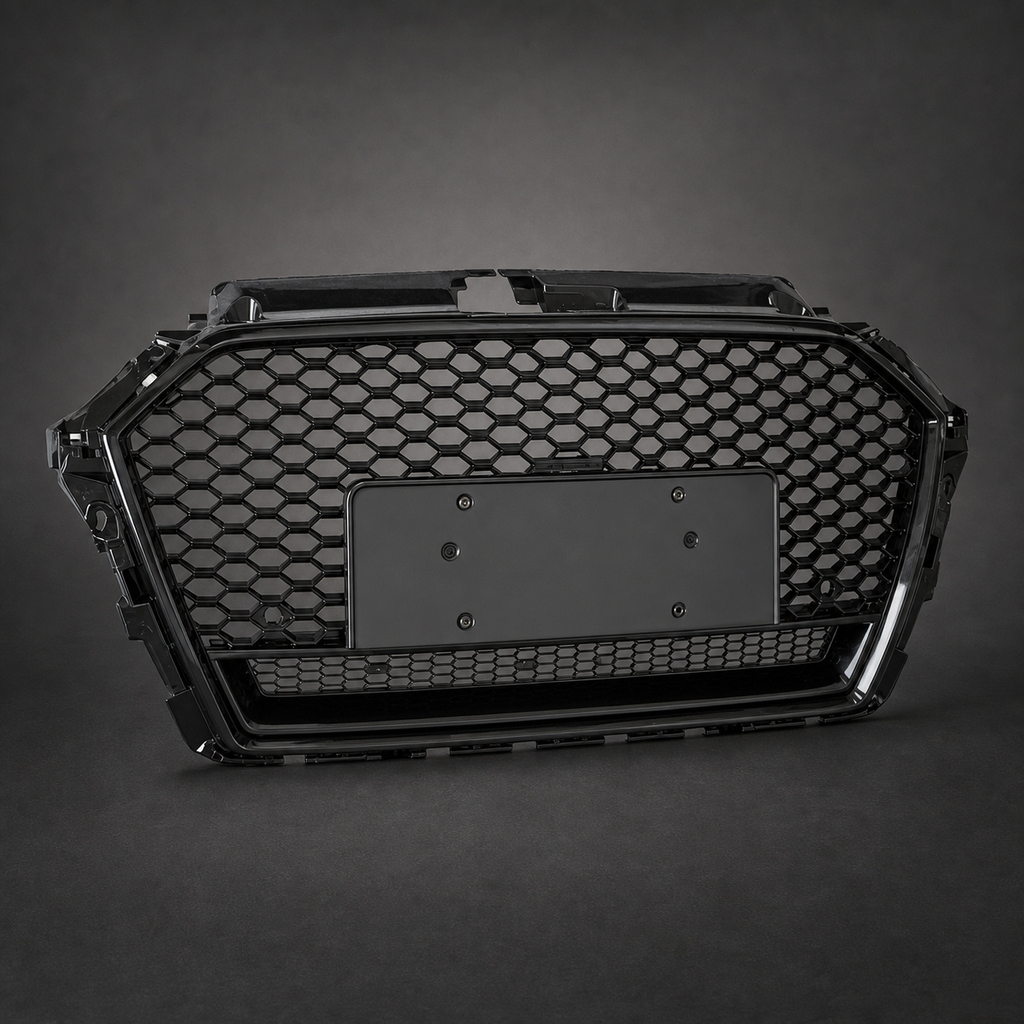 VCTR Performance Audi A3/S3 8V.5 RS3-Style Honeycomb Front Grille — Gloss Black