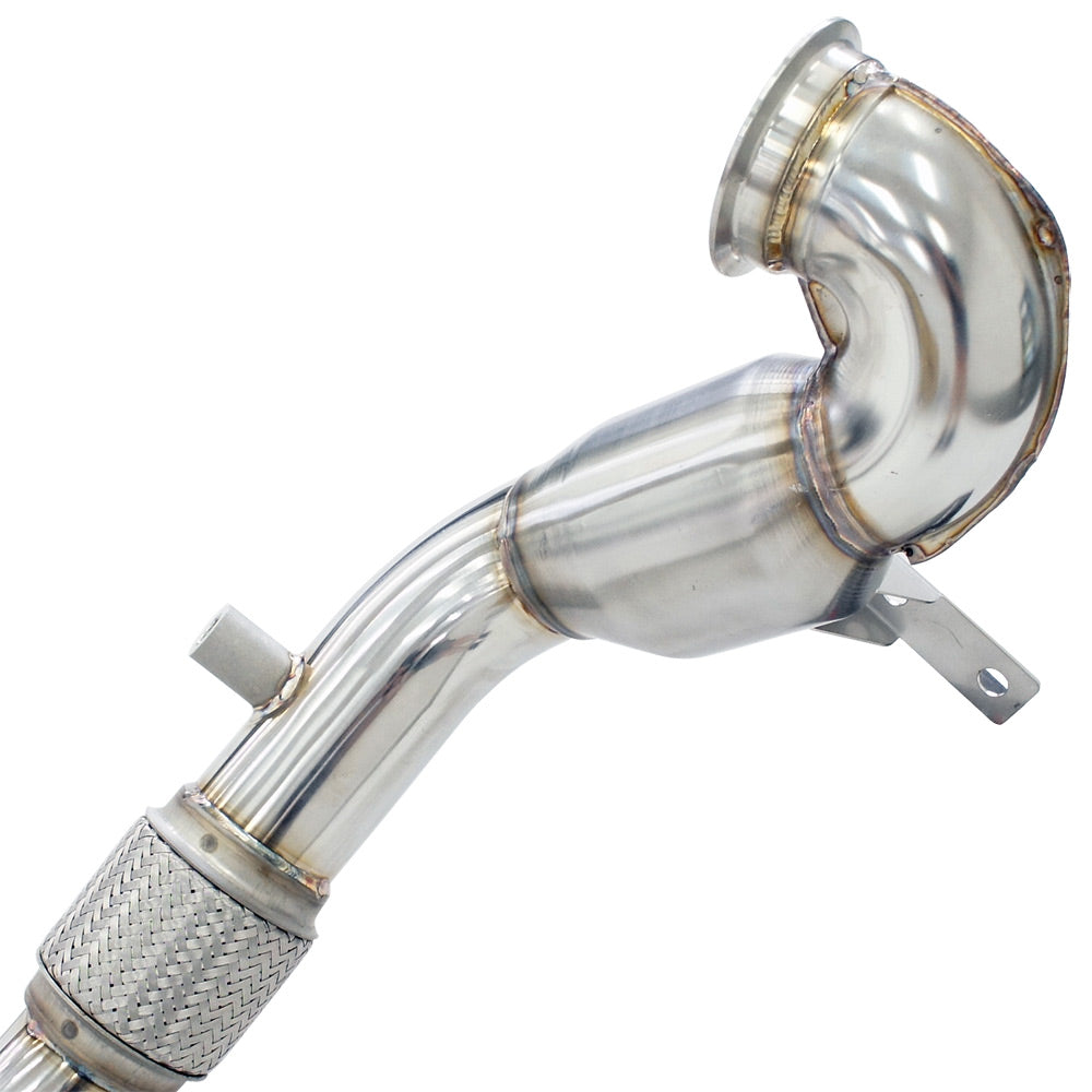 Invidia Down Pipe w/High Flow Cat - Audi S3 8V / VW Golf R Mk7 - HS14AS3DPC