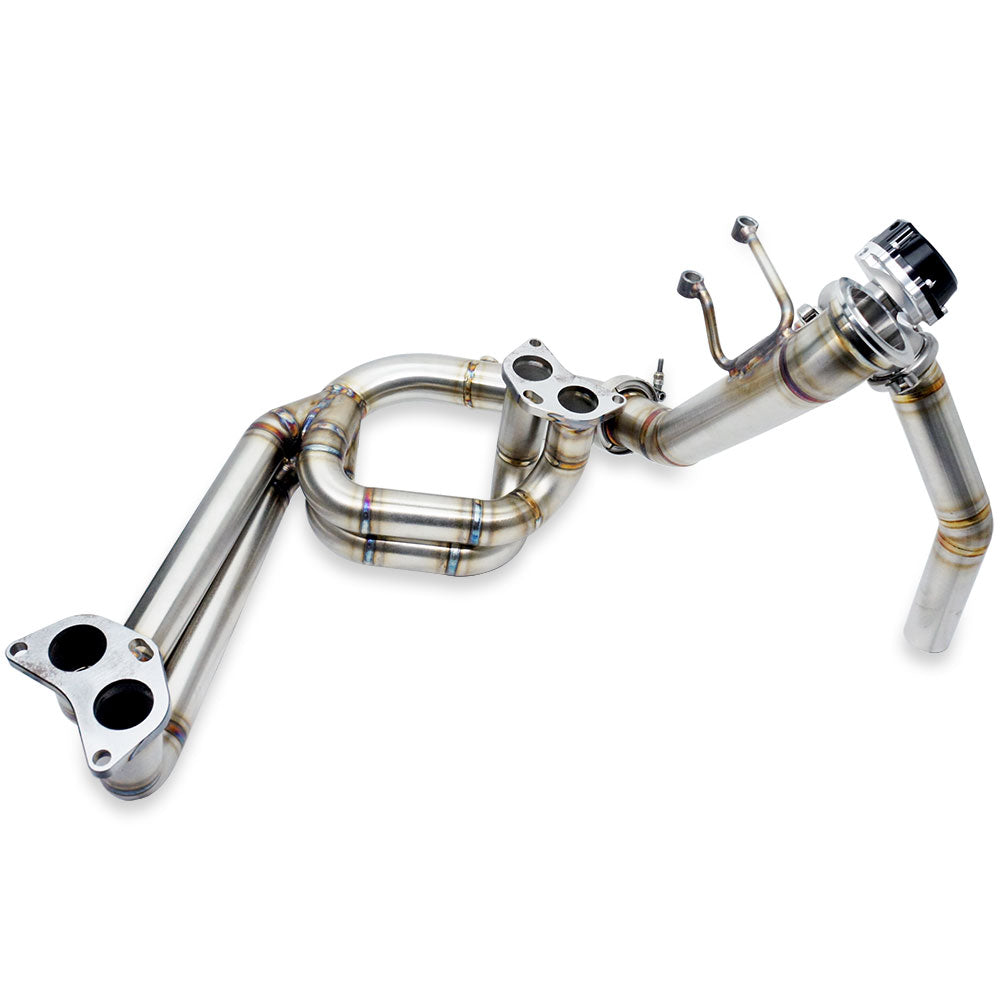 BNM Performance Fab Single Scroll Equal Length Rotated Twist Mount Turbo Kit w/3.5" Down-Pipe image 3