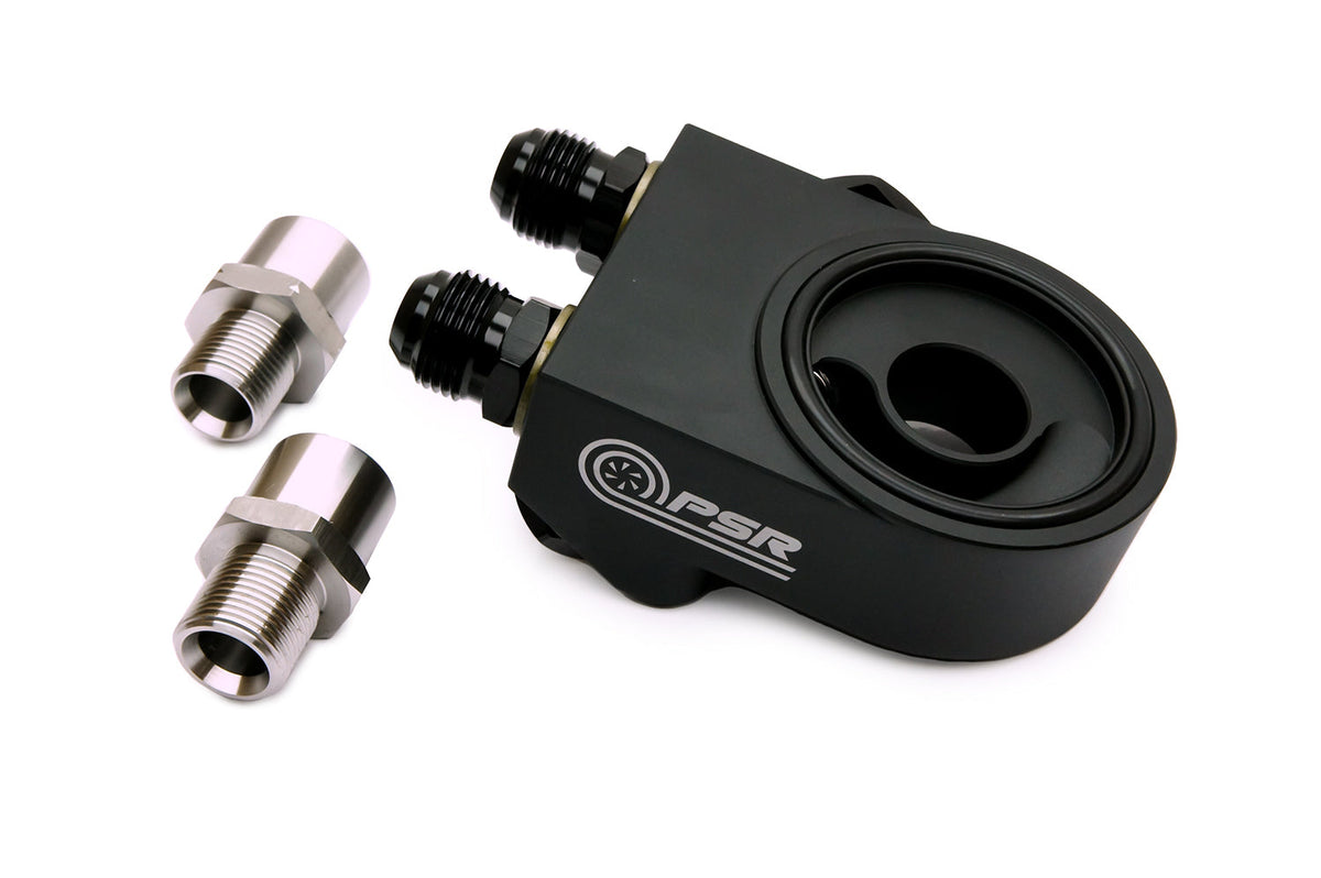 PSR Thermostatic 4-Port Oil Cooler Sandwich Plate w/10AN Fittings PSR-OSP-005 | Pro Speed Racing