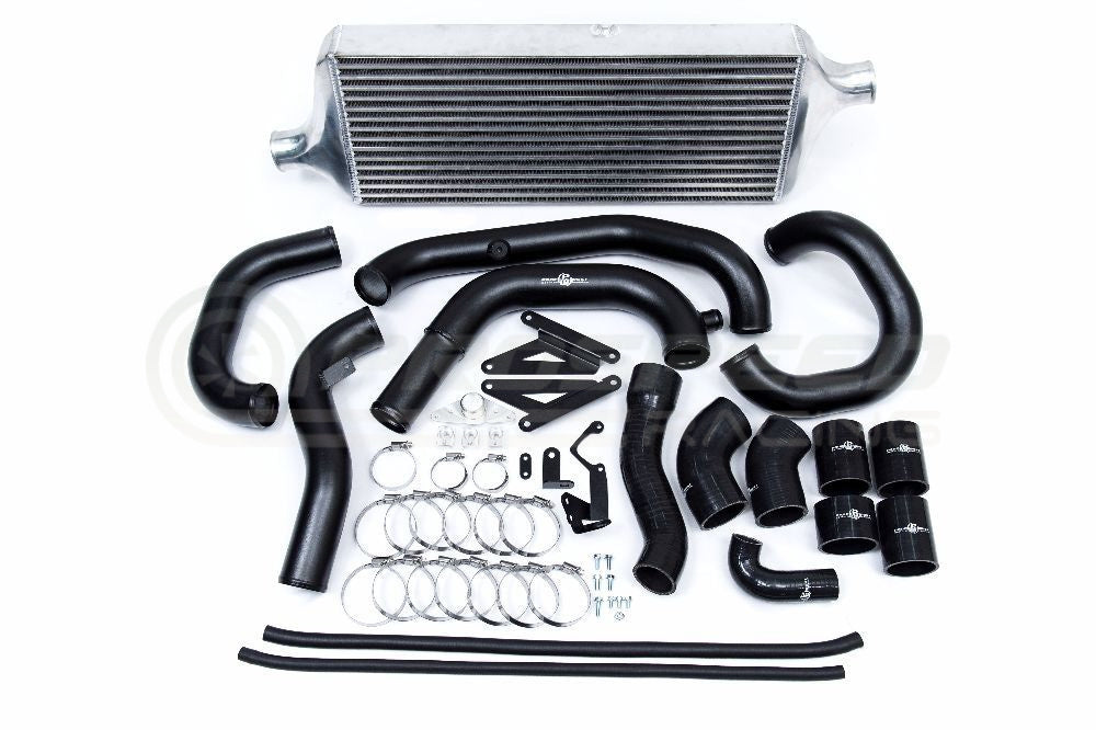 Process West Front Mount Intercooler Kit w/Silver Core, Black Piping