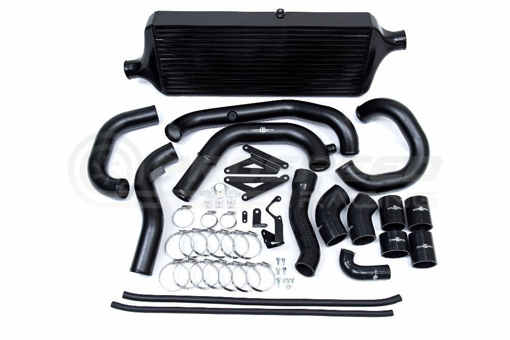 Process West Front Mount Intercooler Kit w/Black Core, Black Piping
