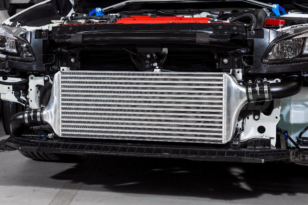 Process West Front Mount Intercooler Kit w/Black Core, Black Piping