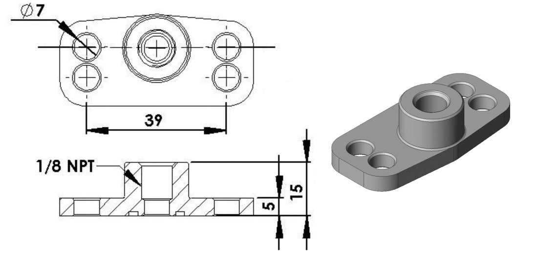 Raceworks OEM Fuel Rail FPR Adaptor AN-6 image 2
