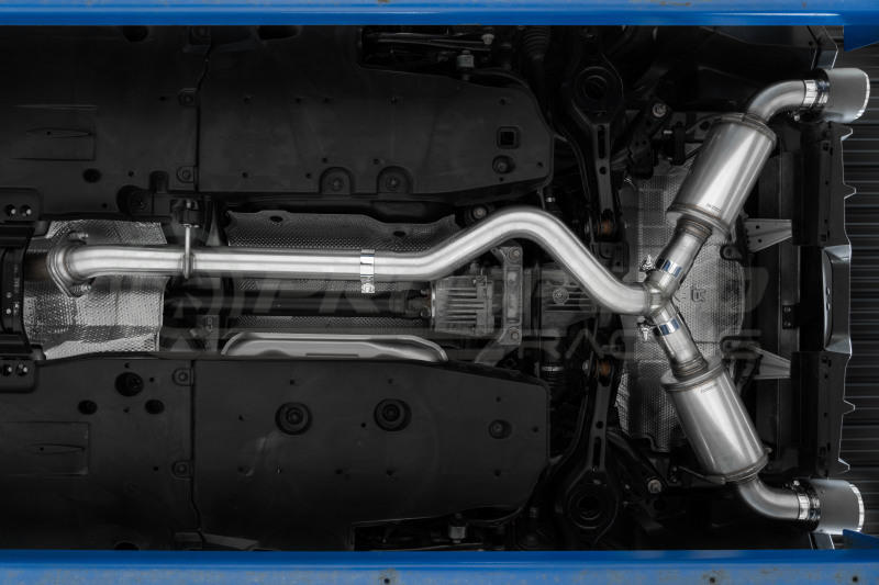MBRP 3" Stainless Steel Cat Back Exhaust w/Dual Split Burnt Blue Tips