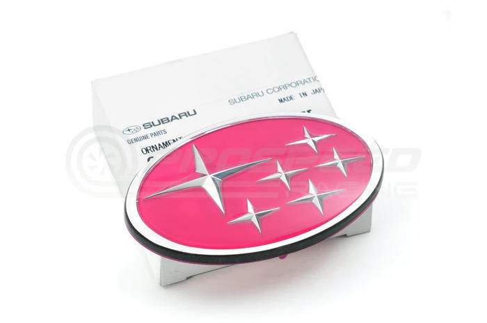STI Genuine OEM Pink Star Grille Badge image 1