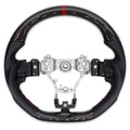 PSR D Shaped Carbon Fibre + Leather Steering Wheel w/Red Stitching