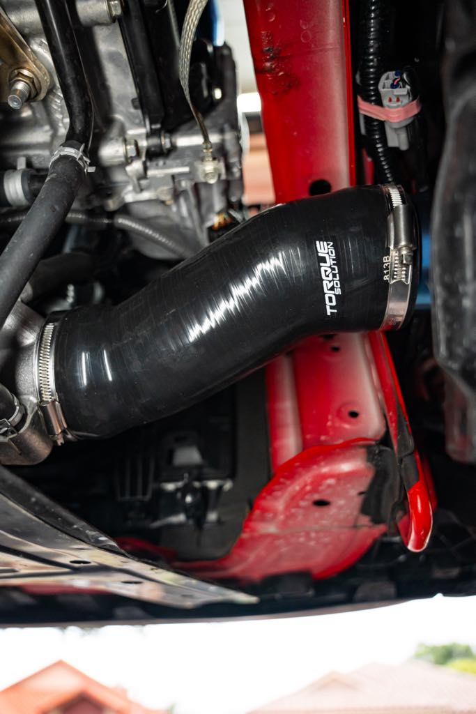 Torque Solution Titanium 3" Intake Pipe Burnt Purple Finish